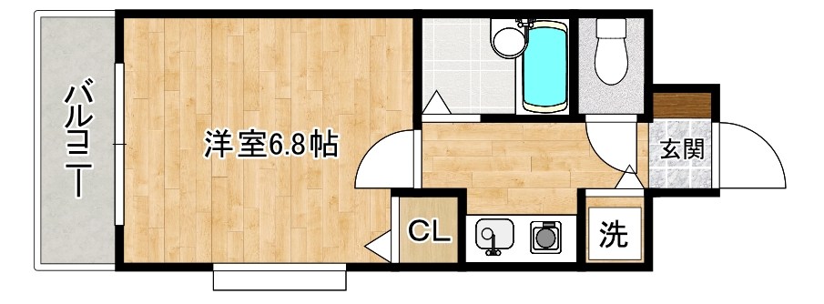 ライオンズマンション小倉駅南第３(分譲賃貸) 306号室 間取り