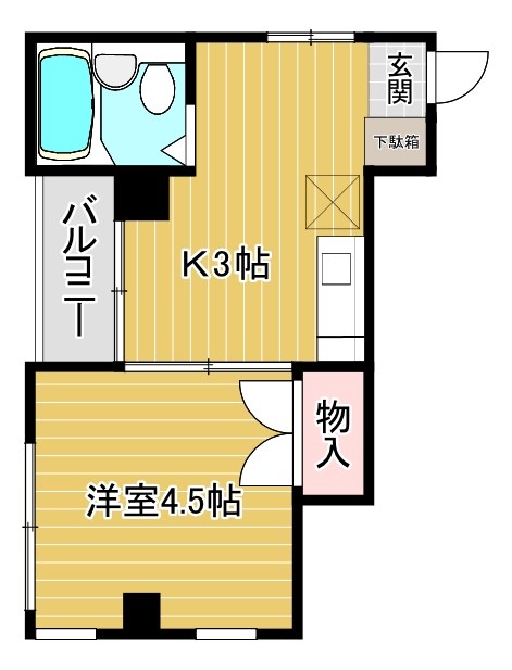 小倉ホースビル 504号室 間取り