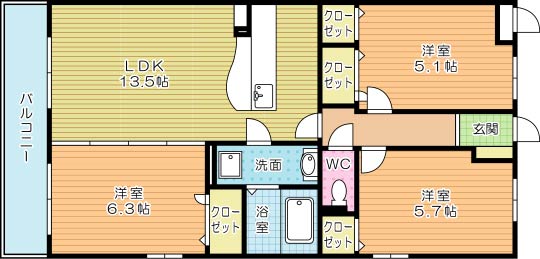 シャインプラス 501号室 間取り