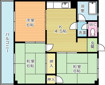 塚本コーポ 302号室 間取り