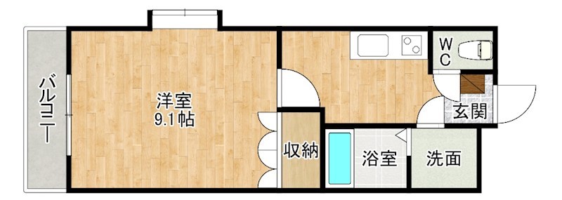 アムールコスモス    207号室 間取り