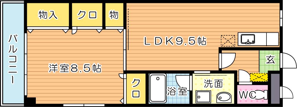 東海マンション 207号室 間取り
