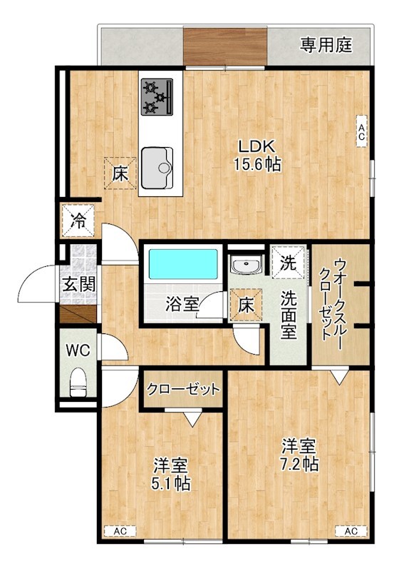 イゾラ   101号室 間取り