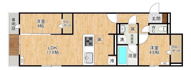 イゾラ   102号室 間取り