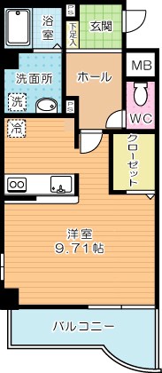 ボニート到津 107号室 間取り