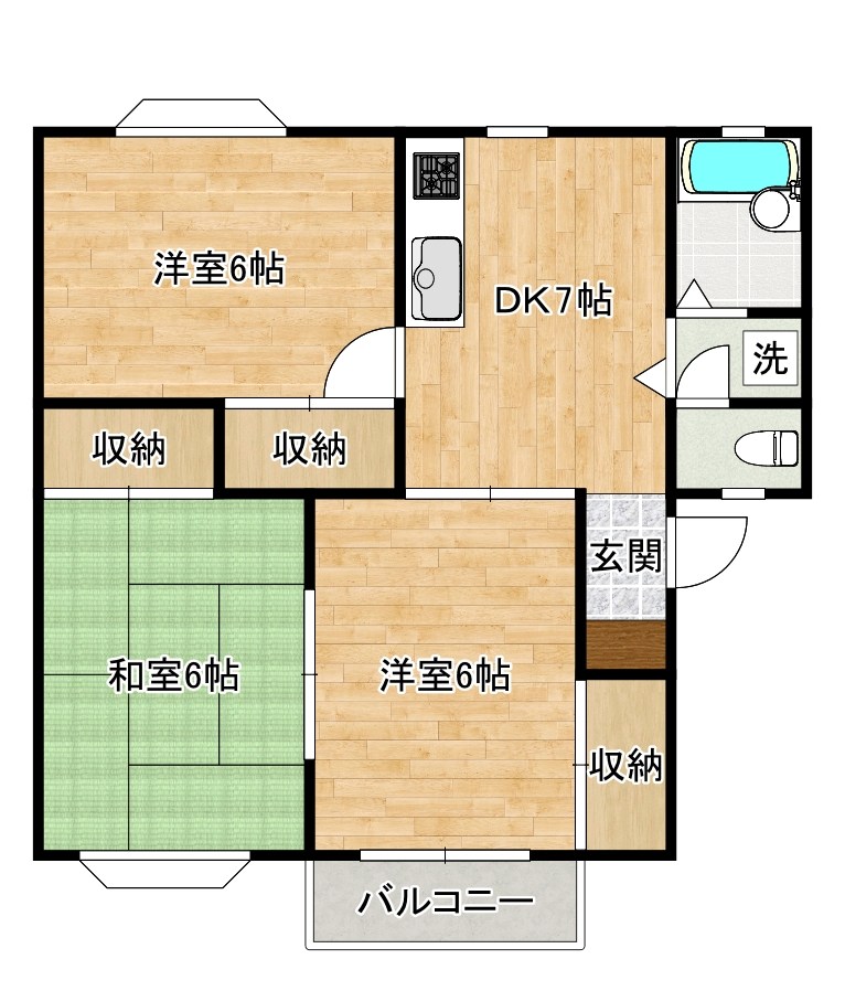 ベルエポック曽根 101号室 間取り
