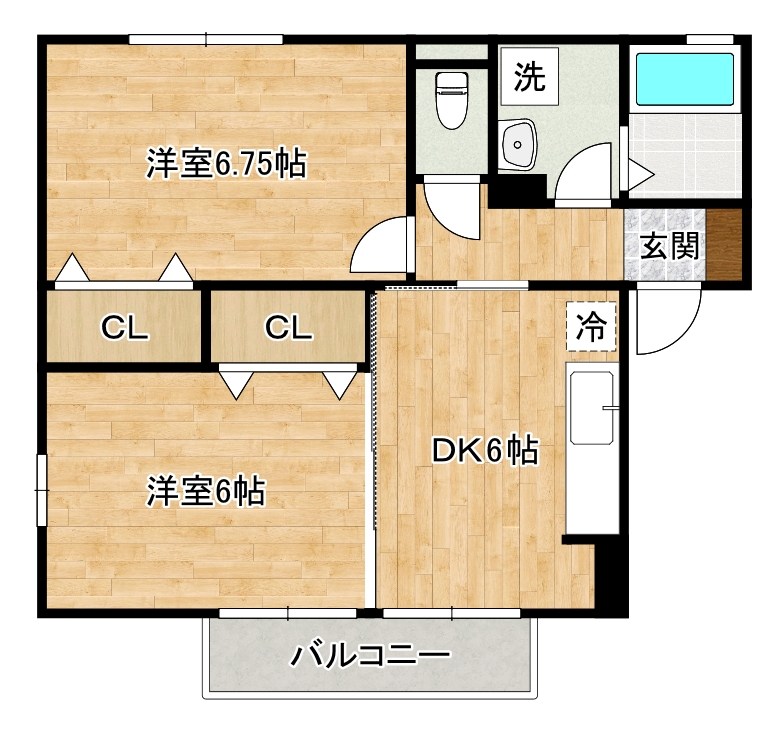 シャトン・アイ　Ａ棟 201号室 間取り