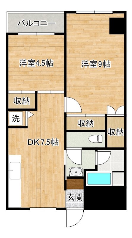 シェリール井堀通り 206号室 間取り