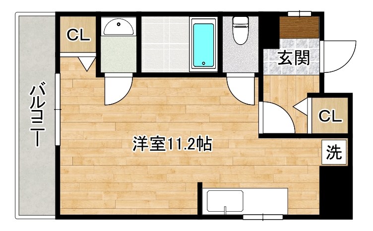 ドミール西小倉  501号室 間取り