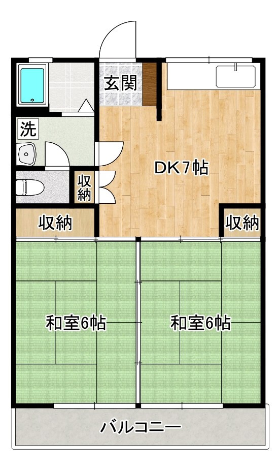 愛宕マンション(分譲賃貸)  306号室 間取り