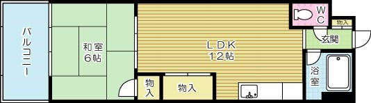ギャラン江南 206号室 間取り