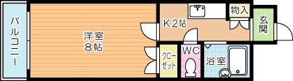 キャステール片野 211号室 間取り