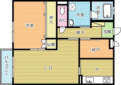 ゼルコバ 103号室 間取り