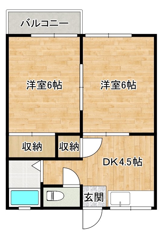 谷原ハイツ 202号室 間取り