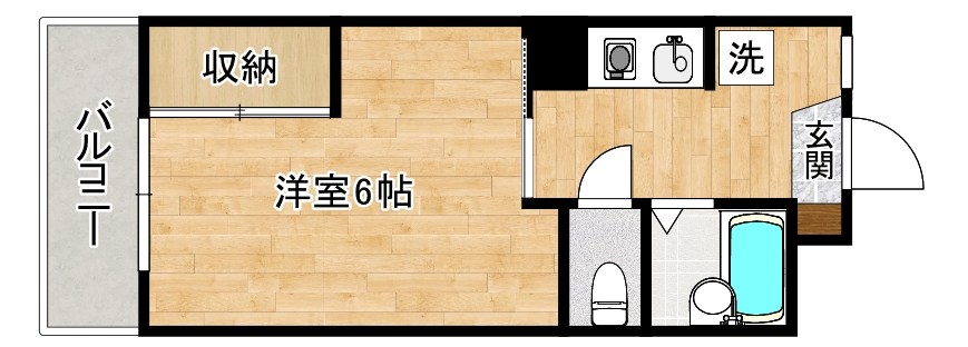 シャトーモリⅠ  202号室 間取り