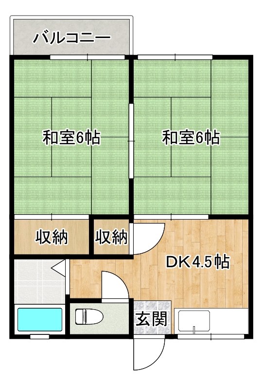 谷原ハイツ 201号室 間取り