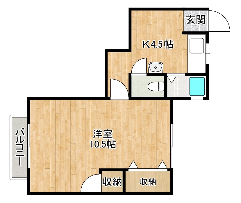 ハイツ奈香緒 203号室 間取り
