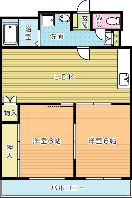 黄金ハイツ 401号室 間取り