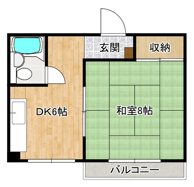 野坂ハイツ  201号室 間取り