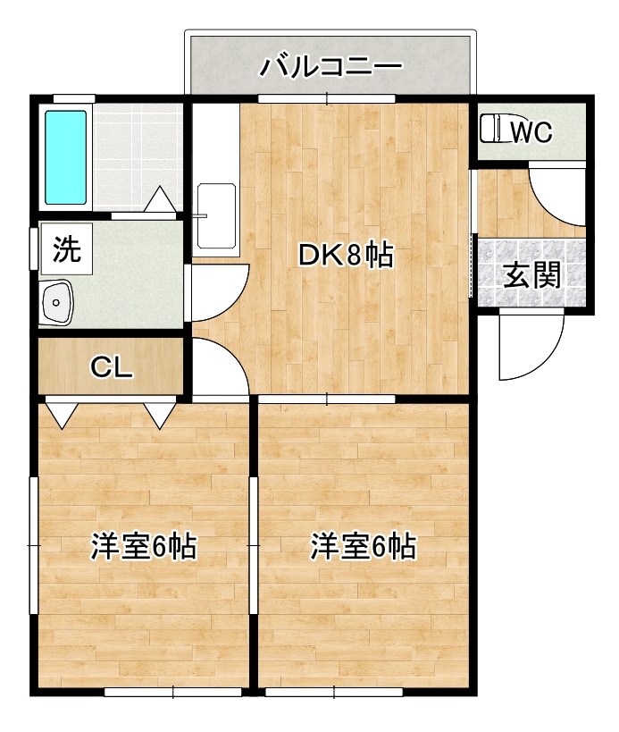 佐々木ハイツ 202号室 間取り