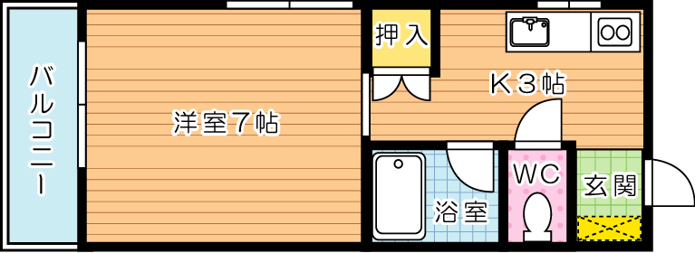 プレアール小芝 201号室 間取り