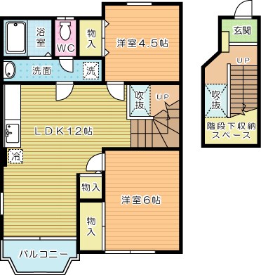 フェニックス徳吉Ｃ 203号室 間取り