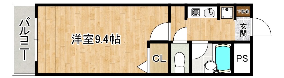 朝日プラザ小倉片野Ⅱ(分譲賃貸) 202号室 間取り
