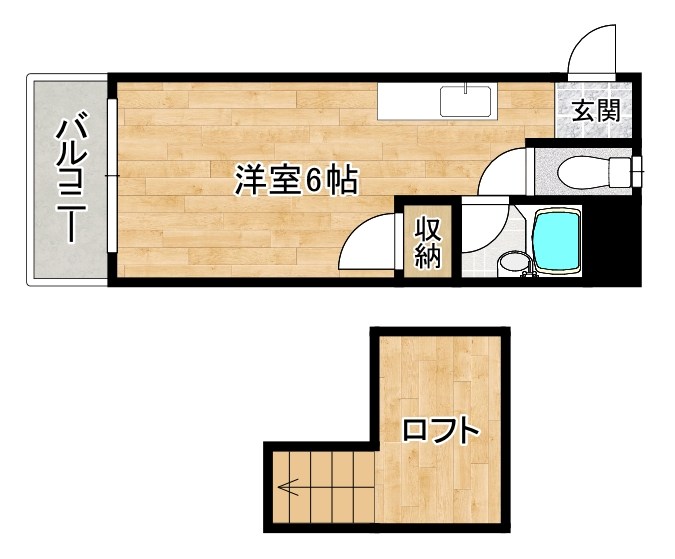 カーサ高浜  203号室 間取り