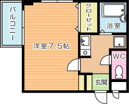 オアシス吉田  303号室 間取り