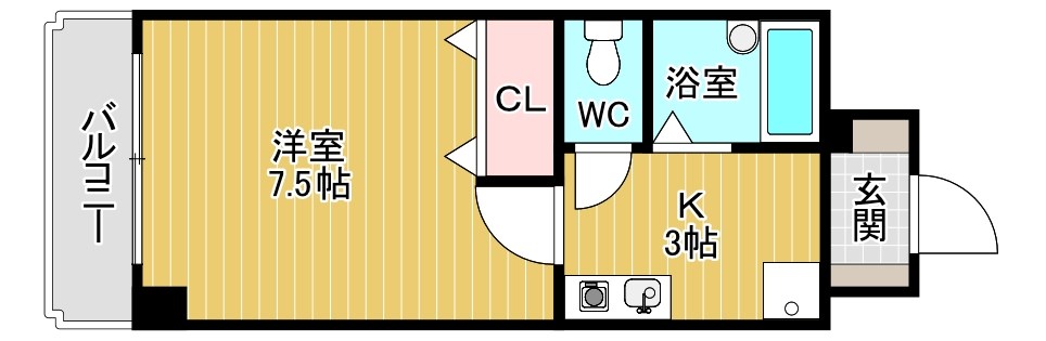 サニーライトビル  702号室 間取り