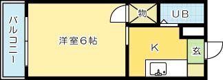 足原グリーンハイツ  105号室 間取り