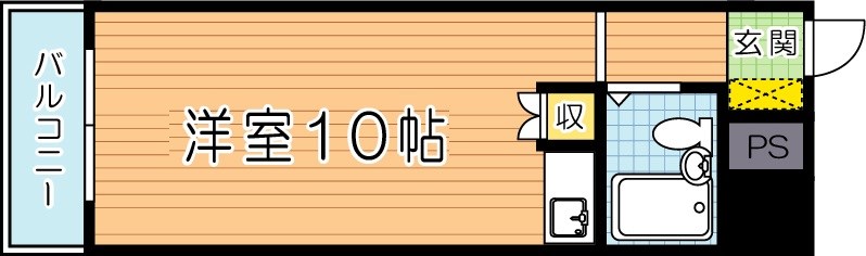 ホワイトパレス黄金  308号室 間取り