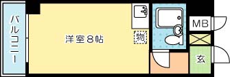 ホワイトパレス黄金五番館 606号室 間取り