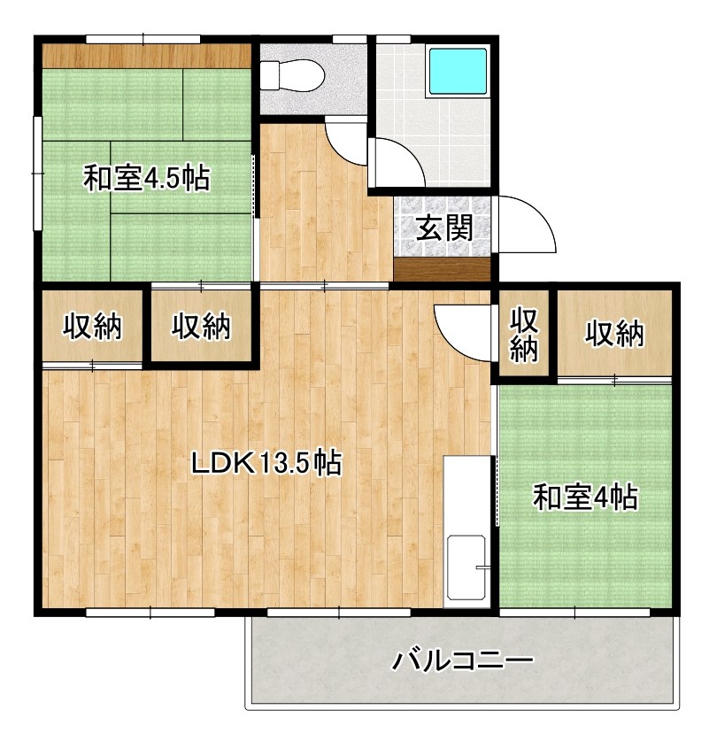 赤坂ハイツ  204号室 間取り