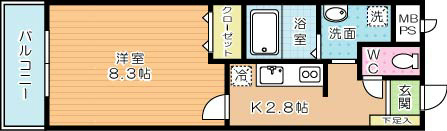 Forest courtⅠ（フォレストコートⅠ） 102号室 間取り