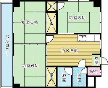 Ｒｅｇａｌｏ嵐山口（レガロ嵐山口） 402号室 間取り