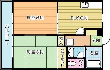 グリーンビレッジ湯川Ⅱ 201号室 間取り