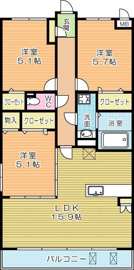 ブラン・ノワール赤坂 501号室 間取り