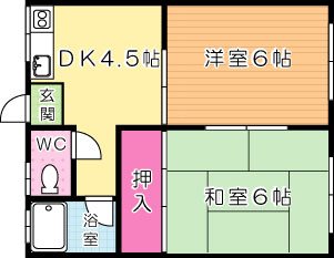 コーポ風  22号室 間取り