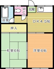 コーポ風  間取り