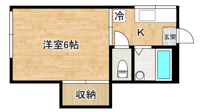 コーポフォンテーヌ　 104号室 間取り