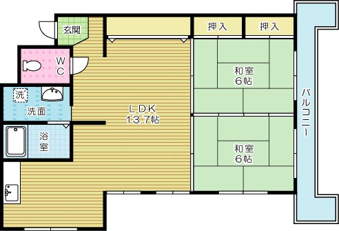 第三睦実ビル 501号室 間取り