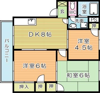 ドムス安部山 302号室 間取り