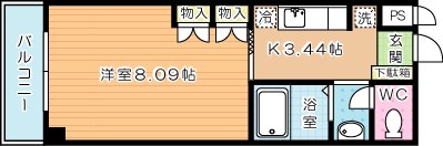ＭＩＴＳＵＯ　(ミツオ) 302号室 間取り