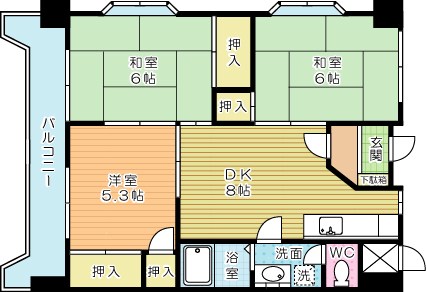 コーポ森川 805号室 間取り