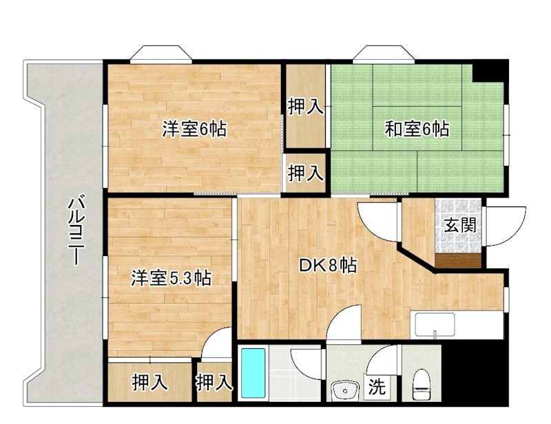 コーポ森川 805号室 間取り