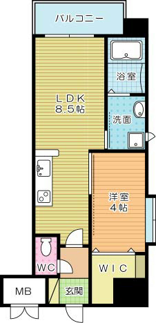 Ｐｌｕｍｅ木町（プルーム木町）  1101号室 間取り