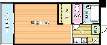 第４エルザビル  1002号室 間取り