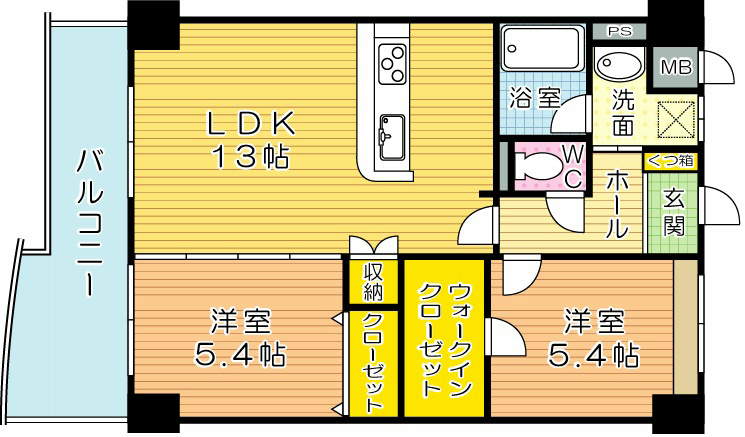CREWS.ROI Tenraiji(クルーズロワ天籟寺) 401号室 間取り