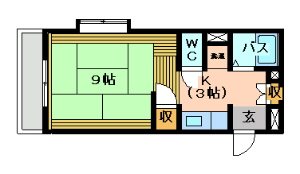 歯大前スカイマンション  315号室 間取り